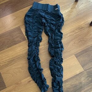 Maniere De Voir Black Ruched Skinny Jumpsuit Pants